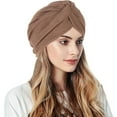 thumbnail image 2 of Turbans pour Femmes Nœud Pré-Noué Bonnet Bonnet Chapeaux, 2 of 6