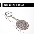 thumbnail image 3 of Naloa Daisies Flowers Print Round Keychain Keychain Key Ring, Key Tag, Key Chain Bulk for Gift Accessories (Round), 3 of 7