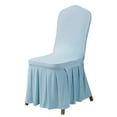 thumbnail image 6 of Stretch Dining Chair Covers with Ruffled Skirt Slipcovers for Kitchen Chairs Soft Breathable Seat Cushions with Ties Elegant Washable Furniture Protectors for Home Hotel Banquet Party Wedding, 6 of 7