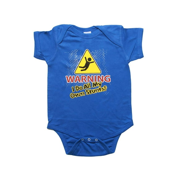 WARNING I Do All My Own Stunts Baby Bodysuit- 18 months