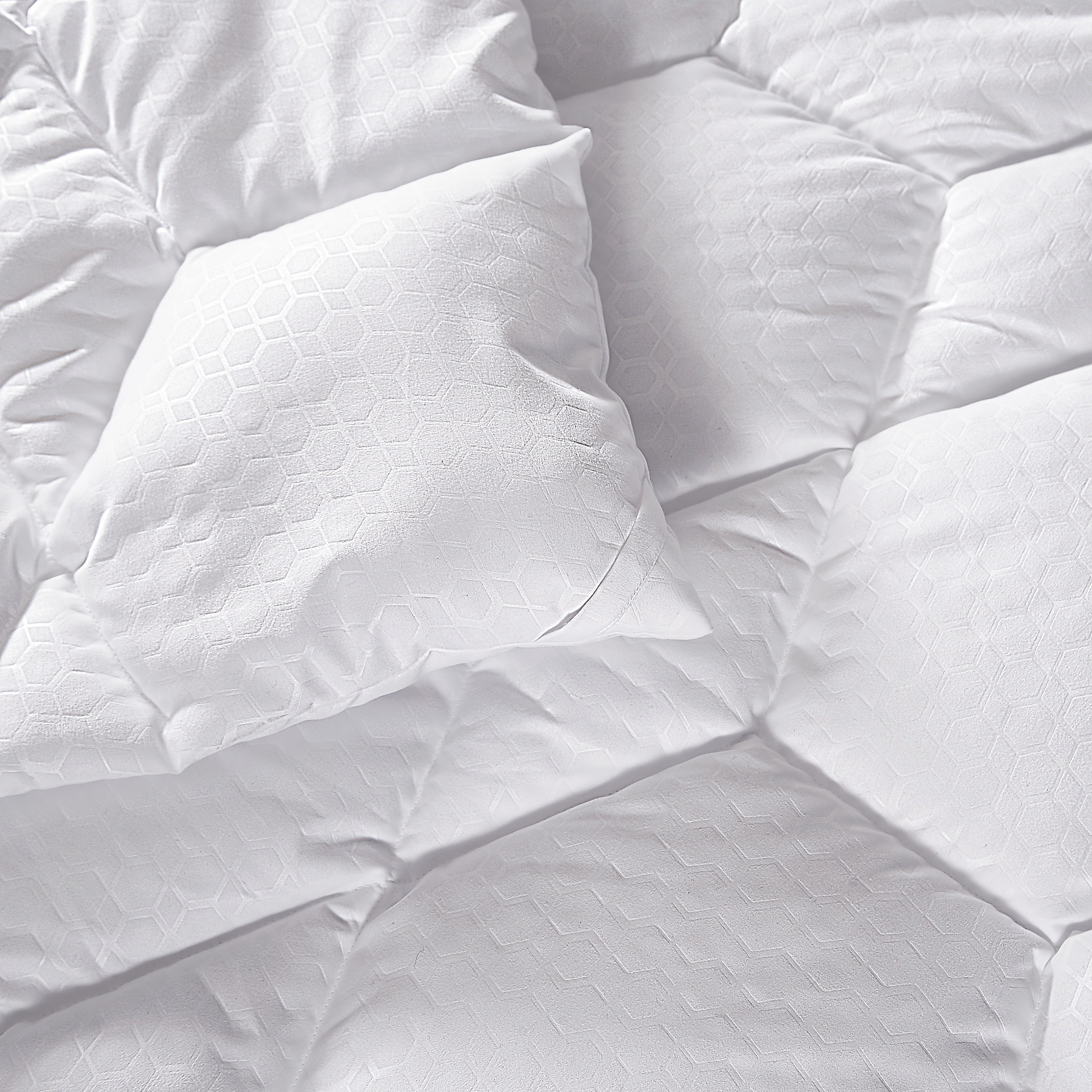 Nanobionic® Embossed Microfiber Down Alternative Queen Comforter in White