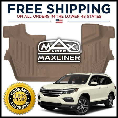 Maxliner 3rd Row Custom All Weather Floor Mat Liner Tan 2016 2019 Maxliner 3rd Row Custom All Weather Floor Mat Liner Tan 2016 2019 Honda Pilot