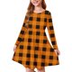 thumbnail image 2 of Odeerbi 4-14 Años Niñas Navidad Plaid A-Line Vestido Primavera Otoño Manga Larga Ballet Skater Vestido Stretchy Twirly Skater Escuela Recital Cuello Redondo Vestido, 2 of 5