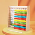 thumbnail image 2 of Milaget Montessori Math Jouets 10 Rangées d'Abacus avec 100 Perles Colorées Abaque Jeu de Réflexion 20.1cmx20.1cmx5.6cm, 2 of 9