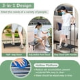 thumbnail image 3 of Heavy Duty Bed Step Stool with Handle for High Beds, Elderly Medical Bedside Step Stool, Wide Foot Stool for Cars, Trucks, SUVs, Safety Metal Step Stool for Handicap, 3 of 6