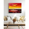 thumbnail image 5 of Abstract Art Canvas Print Wall Art Red Black Color Block Framed Canvas Art Wall Decor Modernism Pictures Painting Morden Artwork for Living Room Bedroom, Ready to Hang - 12"x16", 5 of 6
