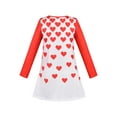 thumbnail image 2 of Robe T-shirt Fille Noël Cœur Rouge Amour Manches Longues 7 Ans, 2 of 5