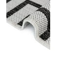 thumbnail image 5 of Unique Loom Outdoor Modern Collection Area Rug - Achromatic (2' x 5' 3" Runner White and Black), 5 of 6
