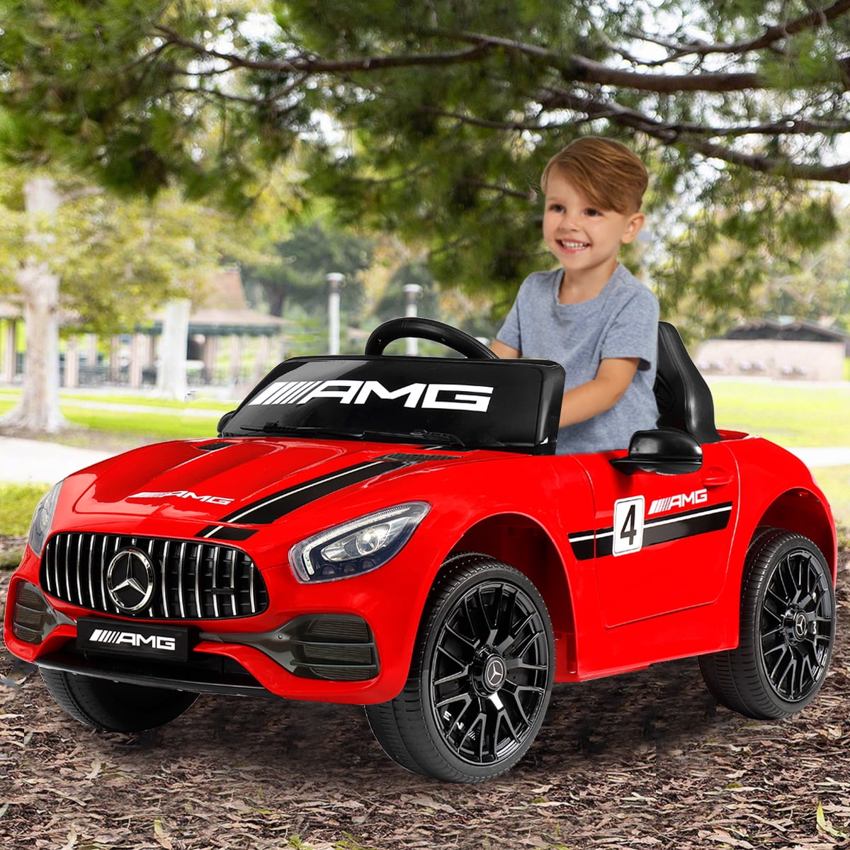 12V Mercedes Benz AMG Licensed Kids Ride On Car with 2.4G Remote Control Red 