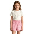 thumbnail image 3 of Shadoumai Girls Athletic Shorts 5-16Y Soccer Running Workout Dolphin Active Shorts with White Border for Kids Summer, 3 of 5