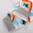 thumbnail image 6 of Viworld Infant Baby Kids Girl Boy Clothes Rompers Tops Jumpsuit Pants Hat Outfits Set Infant Baby Kids Clothes Tops Jumpsuit Pants Hat Set Tops Pants Hat Set Letter Tops Rainbow Pants  (12-18Months), 6 of 6