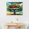 thumbnail image 2 of Creowell Canvas Wall Art, Tree of Life Painting,  Tree Wall Art Colorful Tree Pictures Wall Decor, Graffiti Canvas Print, Hangable Tree Art Wall Decor 20x16 in/16x12 in, 2 of 6