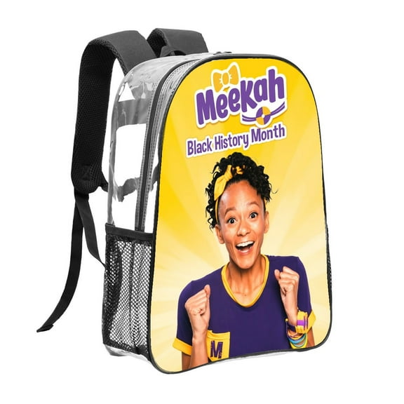 Meekah Pattern Transparent Backpack Lightweight And fashionable Showcasing Personality And Leading The Trend