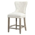 thumbnail image 5 of Westin Outdoor 24" Tufted Velvet Bar Stool, Antique Gray/Velvet Cream, 5 of 8