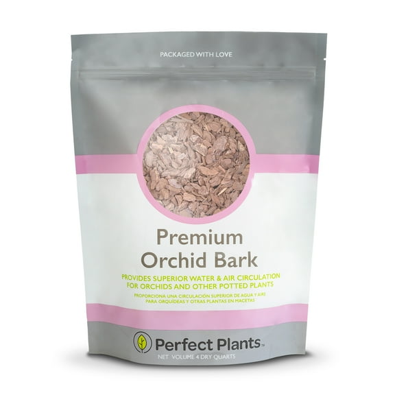 Premium Orchid Bark 4qt. | Pine Mix for Epiphytic Plants | Base for Orchid Potting Soil