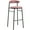 Burgundy, variant on LeisureMod Lume Series Modern Bar Stool Upholstered in Polyester Contemporary Accent Kitchen Counter Stool for Dining Room and Kitchen in White