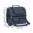 thumbnail image 2 of Bolsa de aislamiento Irfora Bolsa térmica con aislamiento de doble compartimento, impermeable, a prueba de fugas, con correa para el hombro, para Picnic, playa, viajes, trabajo, oficina Irfora Bolsa de aislamiento, 2 of 7