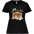 thumbnail image 3 of Inktastic Merry Christmas Cute Nativity Scene Women's Plus Size T-Shirt, 3 of 5