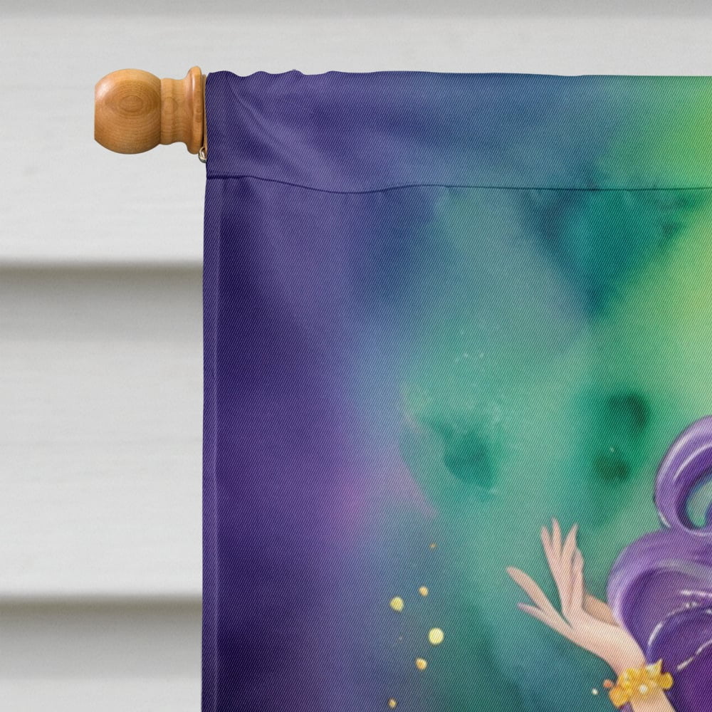 Mermaid Mardi Gras House Flag 28 in x 40 in