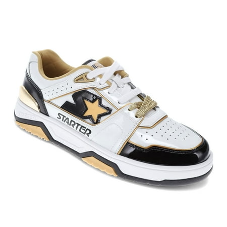 

Starter Mens Fast Break Low Genuine Leather Casual Lace Up Sneaker Shoe