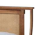 thumbnail image 3 of Baxton Studio Jamila Modern Transitional Walnut Brown Finished Wood and Synthetic Rattan Queen Size Platform Bed, 3 of 9
