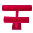 thumbnail image 4 of Two-Tier Jewelry Hard Display Stand Holder Bracelet Chain Bangle Hot Pink Velvet, 4 of 8