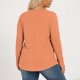thumbnail image 5 of Mujeres de Manga Larga Tops Casual de Moda Gradiente Impresión Cuello Redondo Plegado Tamaño Superior para Uso Diario Y de Fiesta, 5 of 6