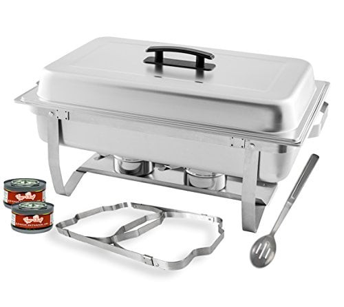 $30 THANKSGIVING 6 Pack Full Size 8 Qt Stainless Chafing Dishes Folding Frames 