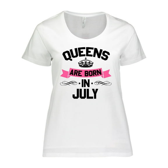 Inktastic Queens Are Born in July Women's Plus Size T-Shirt