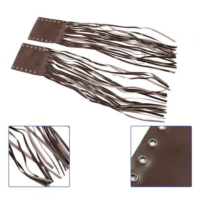 Akozon Cubierta de manillar Cubierta de agarre de flecos Embrague de cuero artificial Palanca de freno Cubierta de flecos para agarre de manillar de moto