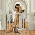 thumbnail image 5 of TABU Dog Gate for Inside, 39"H Pet Gate for Doorway, 35.04"-37.8" Wide Extra Wide Pet Gate, White, 5 of 7