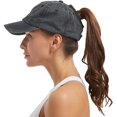 thumbnail image 2 of ShenMo Black-Washed Cotton Women's Baseball Cap, 2 of 4