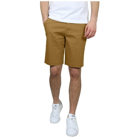 Men's 5-Pocket Flat-Front Stretch Chino Shorts (Size