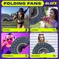 thumbnail image 3 of Ventilador de mano plegable GloFX con diseño de signos del zodíaco para rave, 3 of 6
