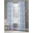 thumbnail image 3 of Blue Botanical Sheer Curtains 108 Inch Length 2 Panels Set, Watercolor Rustic Tree Abstract Voile Window Treatment Semi Sheer Long Curtains Drapes for Bedroom/Living Room/Kitchen 52"x108"x2, 3 of 7