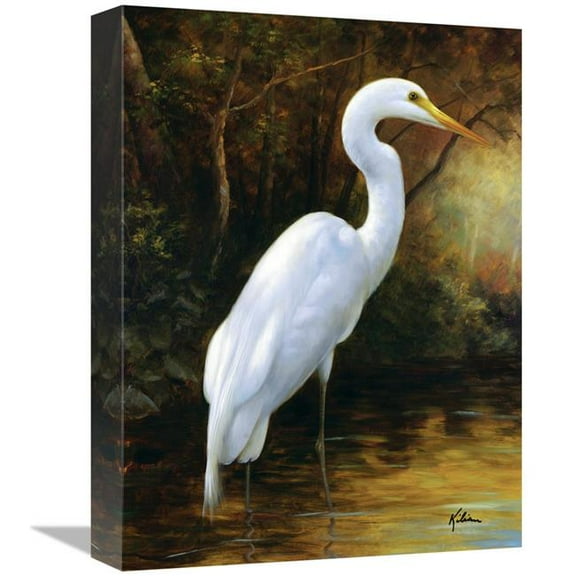 12 x 16 in. Evening Egret Art Print - Kilian