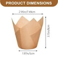 thumbnail image 4 of 120Pcs Tulip Shaped Cupcake Liners Muffin Greaseproof Paper Baking Cups, Food Grade Parchment Paper For Baking Cupcakes Muffins, Boxed Set Of 120 Liners For Home Parties & Daily, 4 of 7