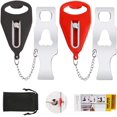 thumbnail image 1 of Cerradura de puerta portátil, cerradura de viaje, agregue cerraduras adicionales para seguridad adicional y bloqueo de privacidad para la escuela, Airbnb, hogar, hotel (juego de 2) Namotu WMZL-1930, 1 of 7