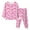 Pink, variant on Girl Outfits Pants Set Regular Print Long Sleeve Relaxed Breathable Outgoing Clothes Sets Clothing Suits