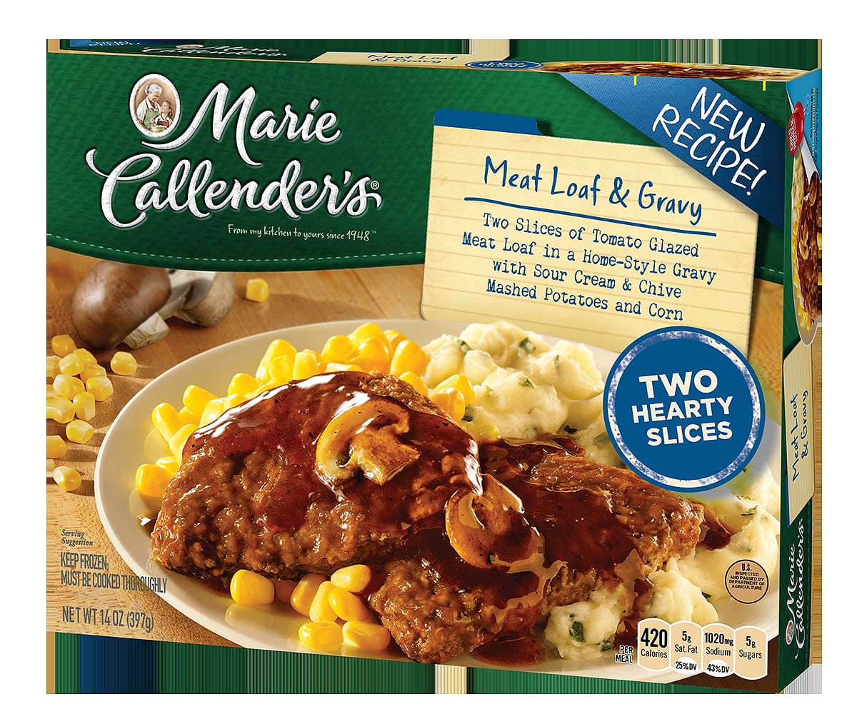 Marie Callender s Frozen Dinner Meat Loaf Gravy 14 Ounce Walmart 