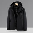 thumbnail image 3 of IYTR Men's Winter Fleece Warm Windproof Waterproof Hooded Jacket Outdoor Sports Coats Thermal Thick Snow Ski Jackets Black XL, 3 of 6