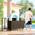 thumbnail image 6 of Outsunny Wicker Pool Float Storage Organizer, Pool Float Holder, 6 of 9
