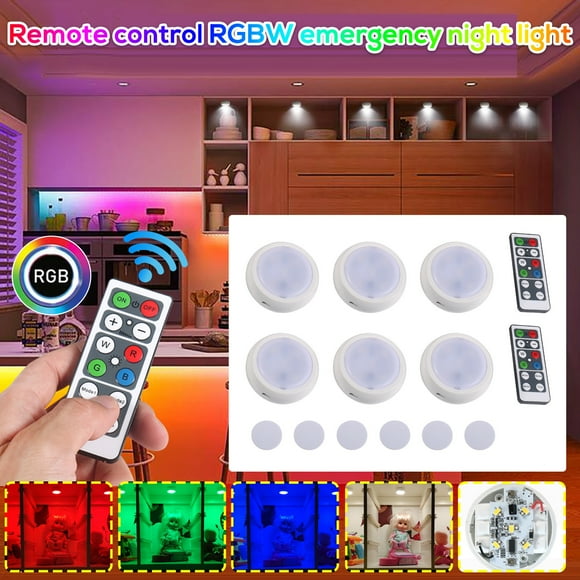 EGNMCR Desk Lamps Lamps for Bedrooms Remote Control RGBW Wardrobe Emergency Night Closet Night light