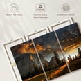 thumbnail image 6 of Elephant Stock Sierra Nevada Wall Art - Horizontal Multi Panel Canvas - 3 Pieceliving Room Wall Decor - Photography Nature Multi Panel - Brown And Gray Decor - 45" x 28", 6 of 8