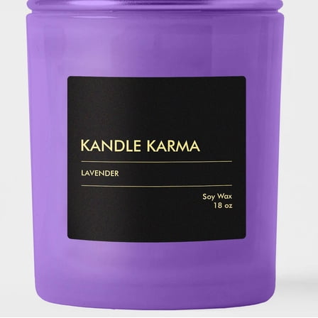 Kandle Karma Lavender Scented Soy Wax Candle (500g/18oz)