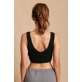 thumbnail image 4 of Women's Cottonique 2232 100% Organic Cotton Rib Bra Liner (Black 5), 4 of 5