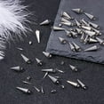 thumbnail image 4 of 1set 60Pcs Charms Bulk Stainless Steel Cone Charm Hiphop Punk Charms Cone Bead Charm Long Pendant for Necklace Bracelet Jewelry Making DIY Craft 201 Stainless Steel, 4 of 8