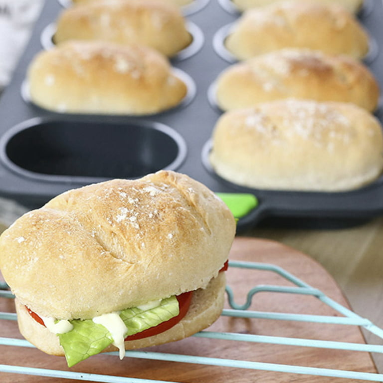 1PC Black Burger Mold Loaf Pan Bread Baking Pan Bread Pans for Baking