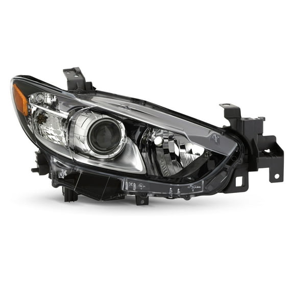 AKKON - Fits 2014 2015 2016 2017 Mazda 6 Sedan [Halogen Type] Projector Black Headlight Passenger Right Side Headlamp