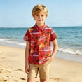 thumbnail image 2 of Tfken Comfy Tops For Boys Soft Daily Wear Travel Lightweight Shirts Short Sleeve Print Graphic Casual Summer Children Trendy Clothes Size 3-4 Years, 2 of 5
